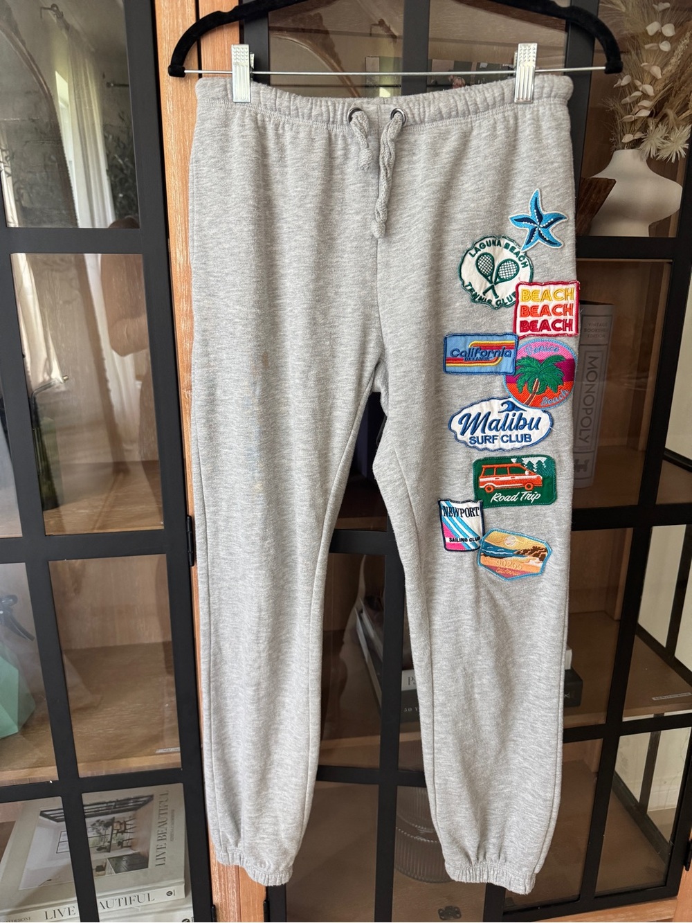 Vintage Havana joggers patches embroidered malibu surf coastal california sweats